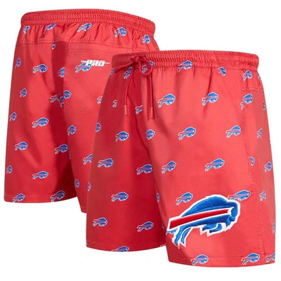 Pro Standard Red Buffalo Bills Allover Print Mini Logo Shorts