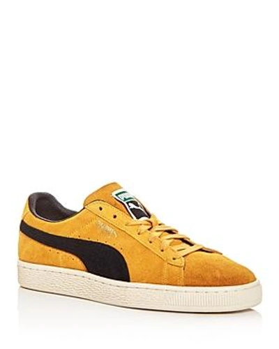 Puma Men's Classic Archive Suede Lace Up Trainers In Yellow
