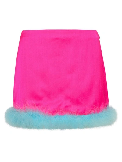 Amen Marabu Skirt In Fuchsia Viscose In Pink