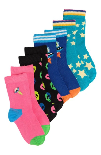 Happy Socks Kids' 4-pack Space Socks In Assorted Colors