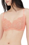 Skarlett Blue Entice Underwire Full Coverage Bra In Carnation,nylon