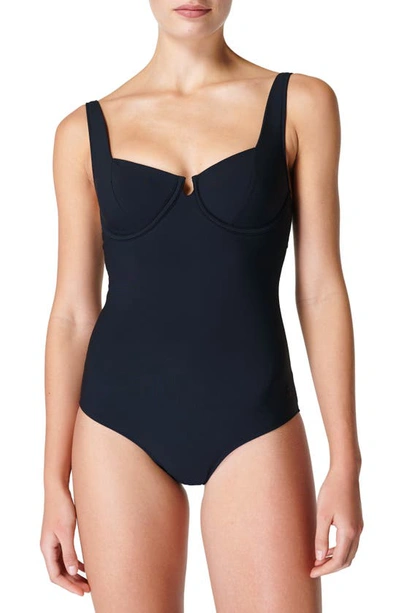 Sweaty Betty Laguna Underwire One-piece Swimsuit In Black