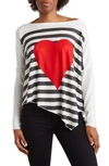 Go Couture Dolman Sleeve Asymmetric Hem Top In Black