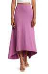 Go Couture Asymmetric High-low Skirt In Beetroot Purple