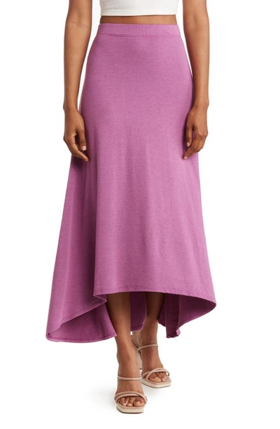 Go Couture Asymmetric High-low Skirt In Beetroot Purple