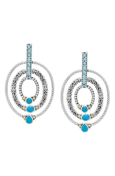 Samuel B. Circle Drop Earrings In Blue