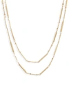 Jennifer Zeuner Patti Double Chain Necklace In Gold Vermeil