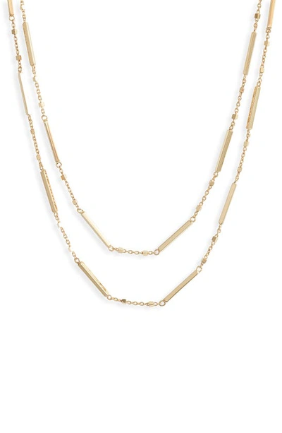 Jennifer Zeuner Patti Double Chain Necklace In Gold Vermeil