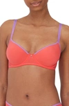 Skarlett Blue Spellbound Spacer Underwire Convertible Bra In Coral Spice,sheer Lilac