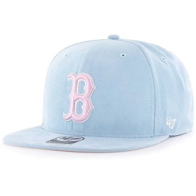 47 ' Light Blue Boston Red Sox Ultra Suede Captain Snapback Hat