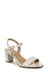 Naturalizer Bristol Ankle Strap Sandals In Satin Pearl Beige