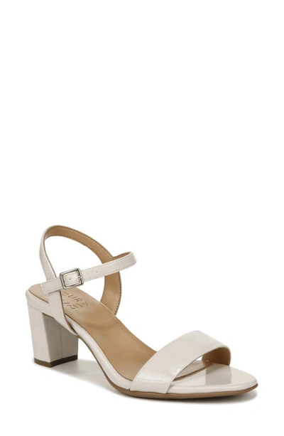 Naturalizer Bristol Ankle Strap Sandals In Satin Pearl Faux Patent