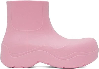 Bottega Veneta Pink Puddle Boots In Lilac