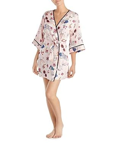 Kate Spade New York Short Robe In Pink/peach