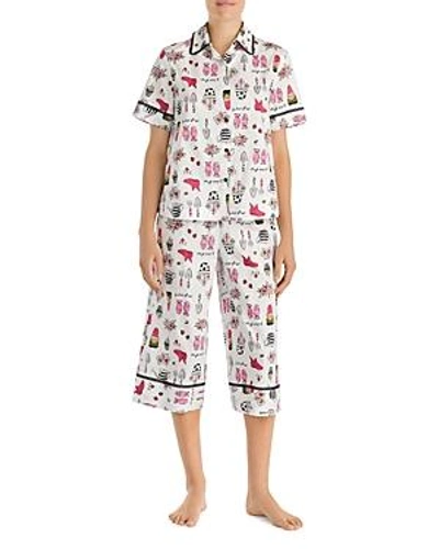 Kate Spade New York Cropped Pj Set In Bouquet Print