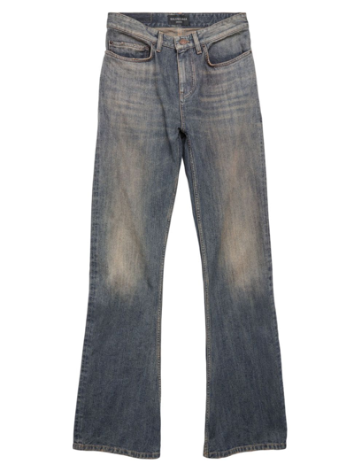 Balenciaga Halbhohe Bootcut-jeans In Blue