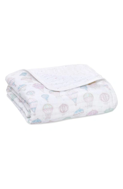Aden + Anais Dream Organic Cotton Muslin Blanket In Above The Clouds Pink