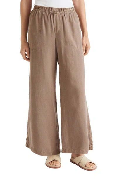 Splendid Angie Crop Palazzo Pant In Ash Brown