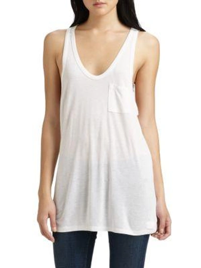 Alexander Wang T Classic Pocket Tank In White