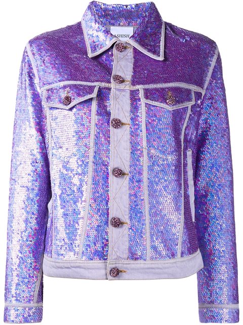 Ashish Sequin Embellished Denim Jacket | ModeSens