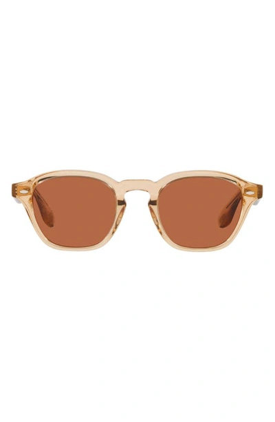 Oliver Peoples Peppe 48mm Square Sunglasses In 176653 Champagne