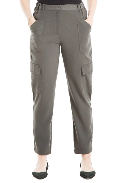 Max Studio Soft Twill Cargo Pants In Army