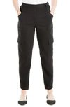 Max Studio Soft Twill Cargo Pants In Black