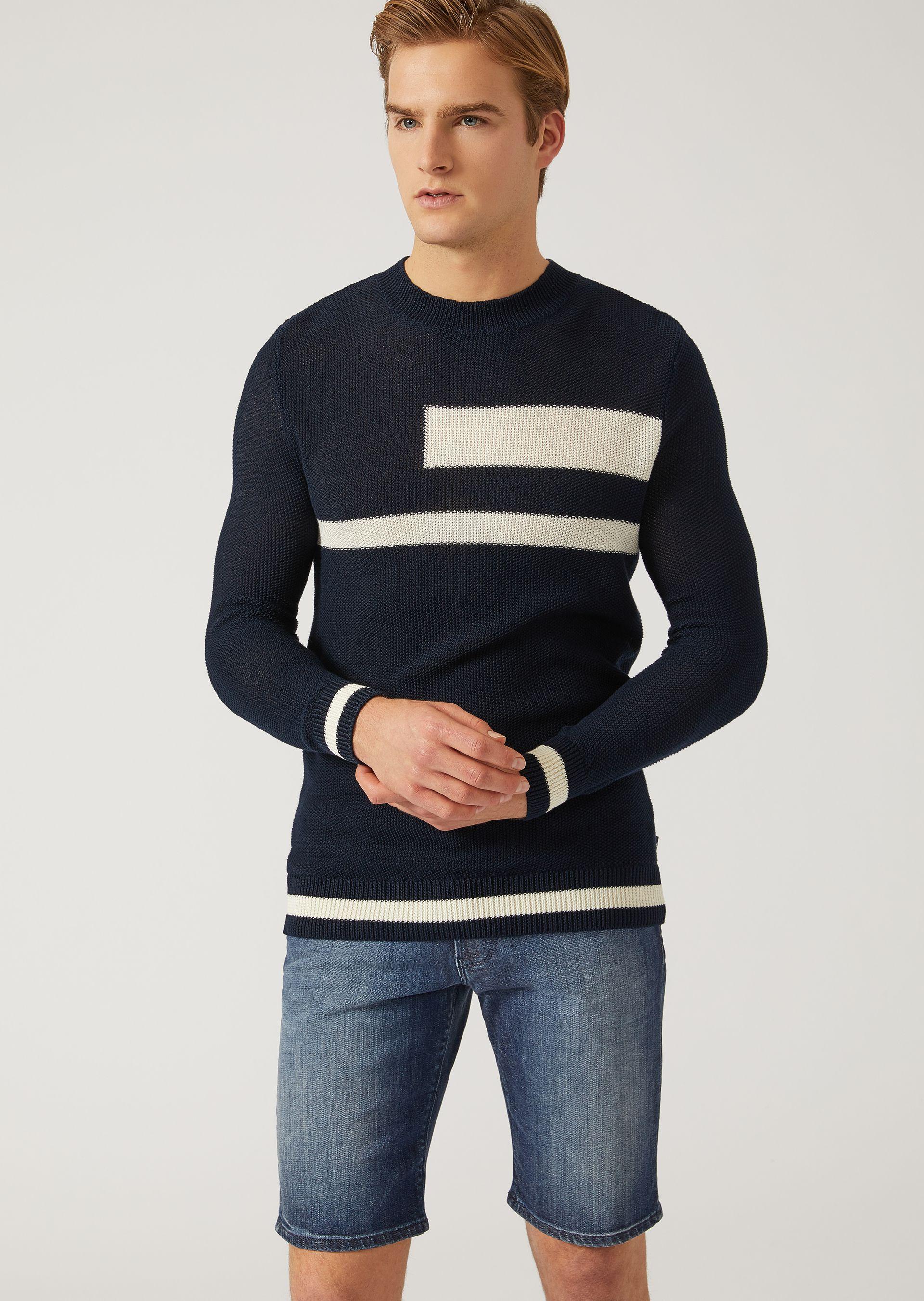 Emporio Armani Sweaters - Item 39857732 In Navy Blue | ModeSens