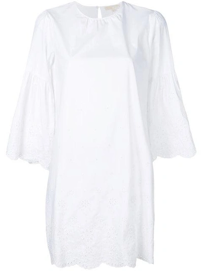 Michael Michael Kors Eyelet Poplin Dress - White
