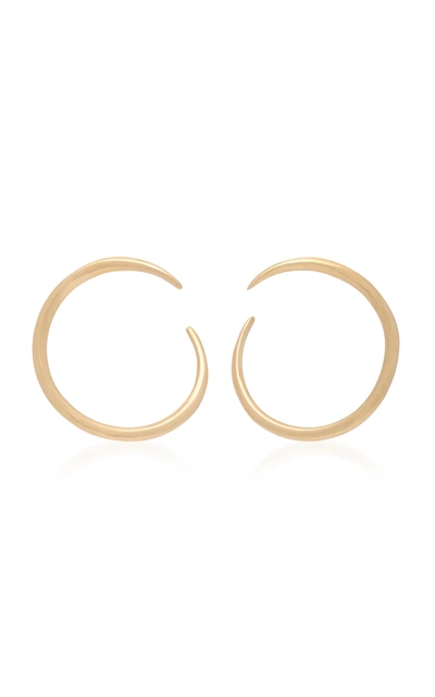 White/space Esme 14k Gold Hoop Earrings