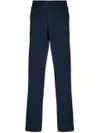 Hugo Boss Tailored Fitted Trousers In Blue