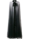 Amen Couture Tulle Maxi Cape In Black