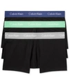 Calvin Klein Men's Cotton Stretch Low-rise Trunks 3-pack Nu2664 In Black - Assorted Waistbands
