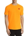Comme Des Garçons Play Red Heart Crewneck Tee In Yellow