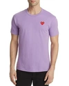 Comme Des Garçons Play Red Heart Crewneck Tee In Purple