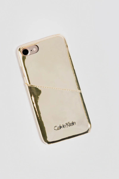 Calvin Klein Frame Iphone 7/8 Metallic Cover - Gold | ModeSens