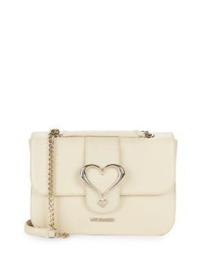 Love Moschino Chain Shoulder Bag In Ivory