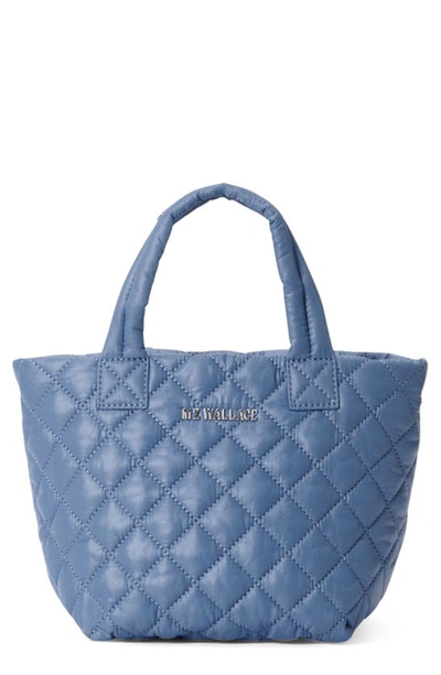 Mz Wallace Metro Deluxe Micro Quilted Crossbody Tote Bag In Denim