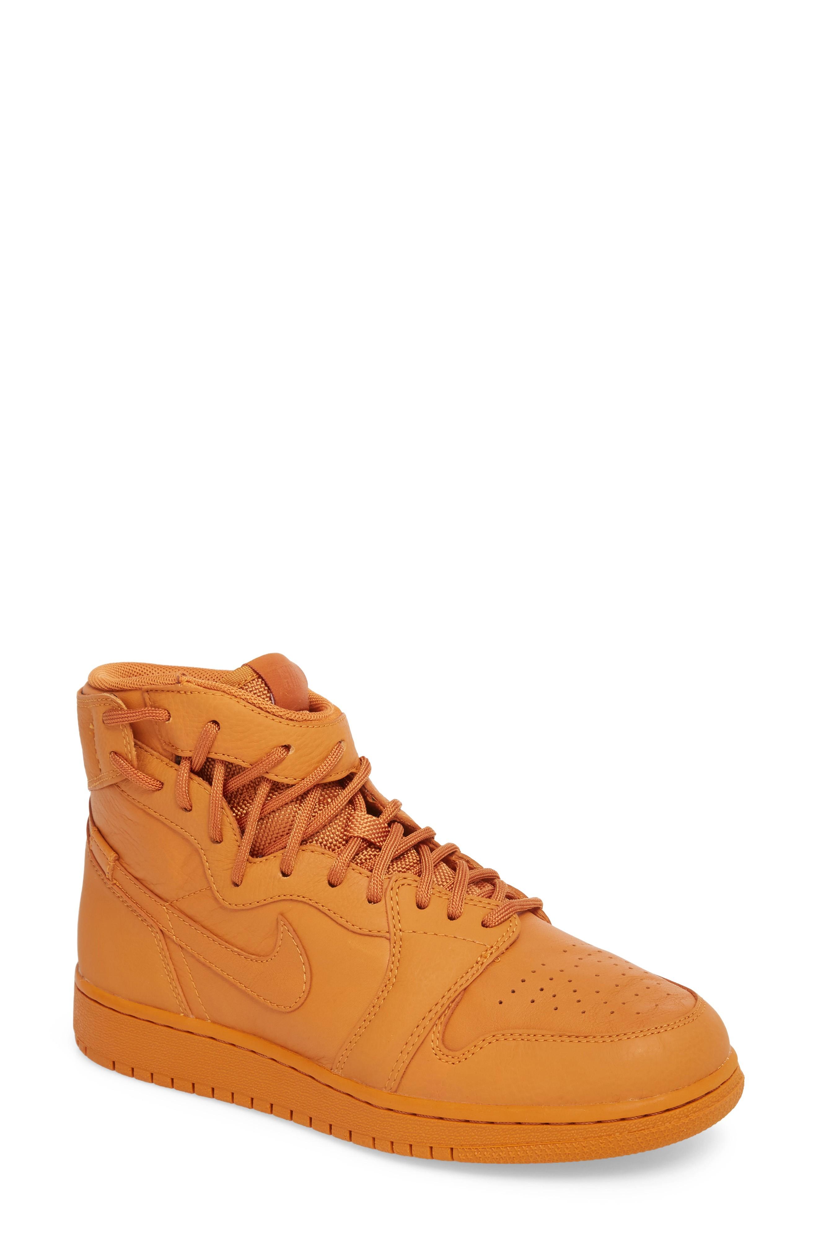 orange high top nikes