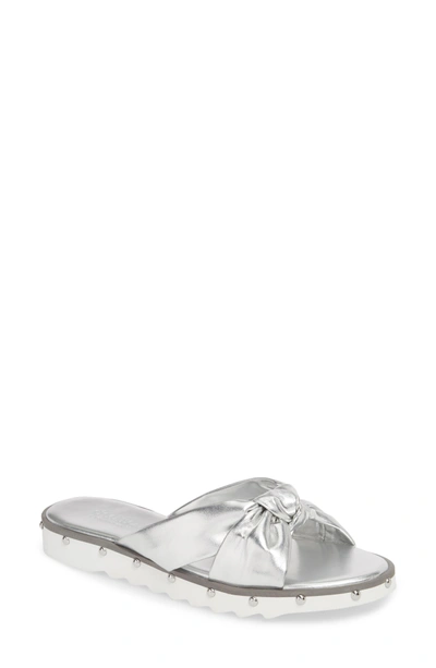 Charles By Charles David Snap Slide Sandal In Silver Metallic