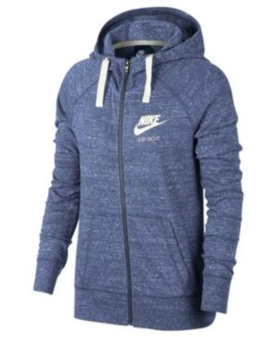 Nike Gym Vintage Full-zip Hoodie In Purple Slate