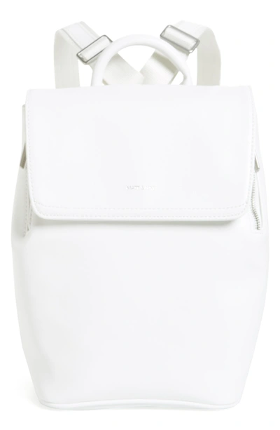 Matt & Nat Mini Fabi Faux Leather Backpack - White