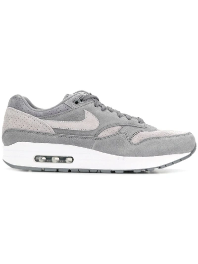 Nike Air Max 1 Premium Leather-trimmed Suede And Mesh Sneakers In Grey