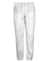 Guess Man Pants Off White Size L Cotton In Grey