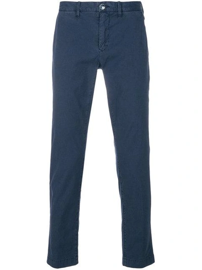 Jacob Cohen Academy Mid-rise Straight-leg Trousers In Blue