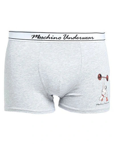 Moschino Man Boxer Grey Size Xs Cotton, Elastane In White