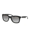 Tory Burch Women's Square Sunglasses, 52mm In Black/gray
