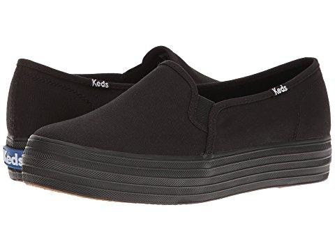 keds triple decker slip on black