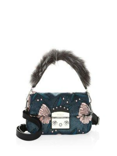 Furla Mini Metropolis Leather Crossbody In Multi