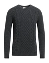 Drumohr Man Sweater Steel Grey Size 44 Merino Wool